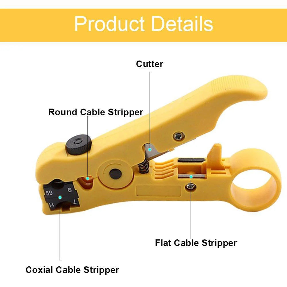 Professional Grade Universal Cable Cutter and Stripper