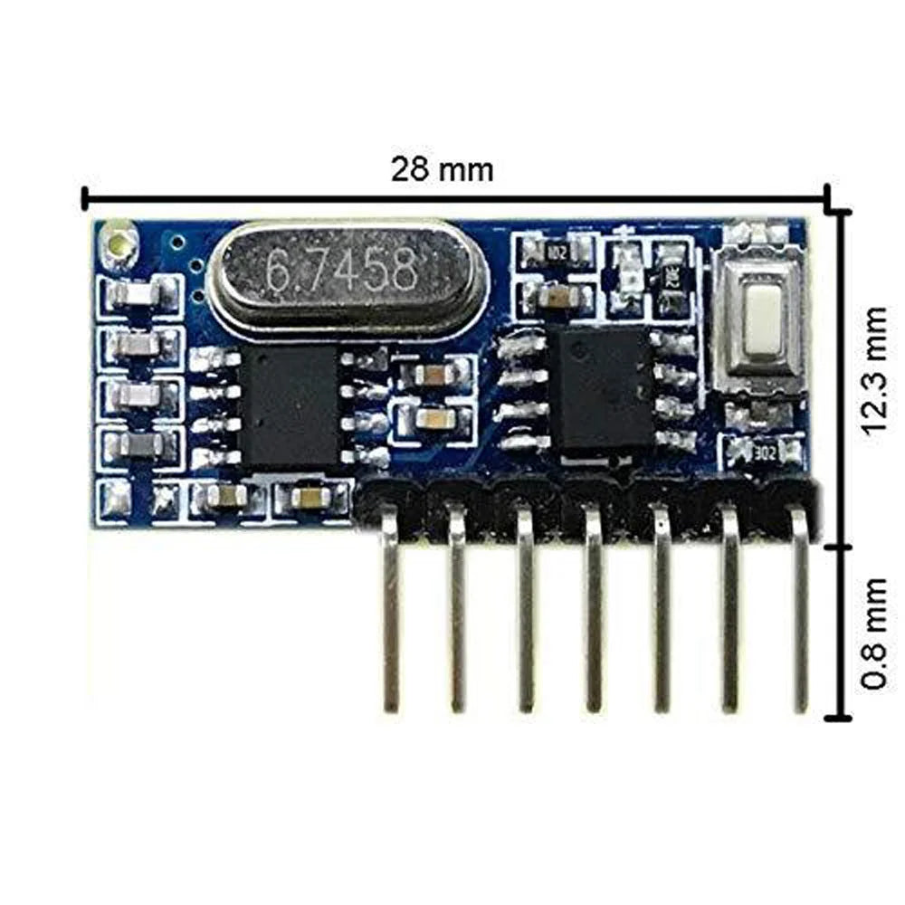 QIACHIP Wireless 433Mhz RF Module Receiver Remote Control Built-in Learning Code 1527 Decoding 4 channel output