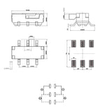 Mini SMD Slide Switch MSK22D18-T with Horizontal Side Button