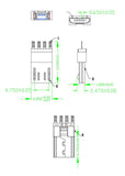 Micro USB Type B Male Connector – Solder Wire Type